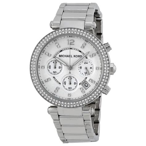 mk5354 ladies michael kors chronograph stone set watch|Michael Kors parker mk5354.